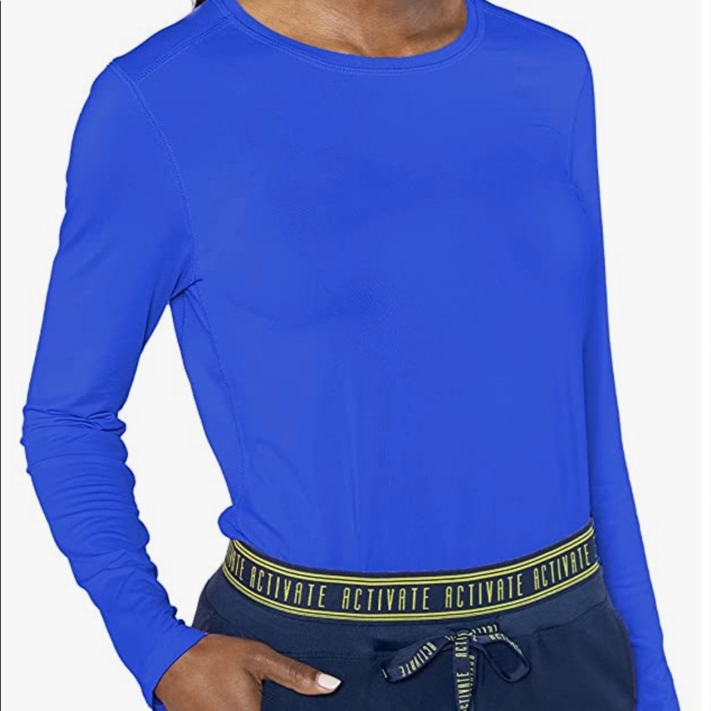 Med couture under scrub shirt